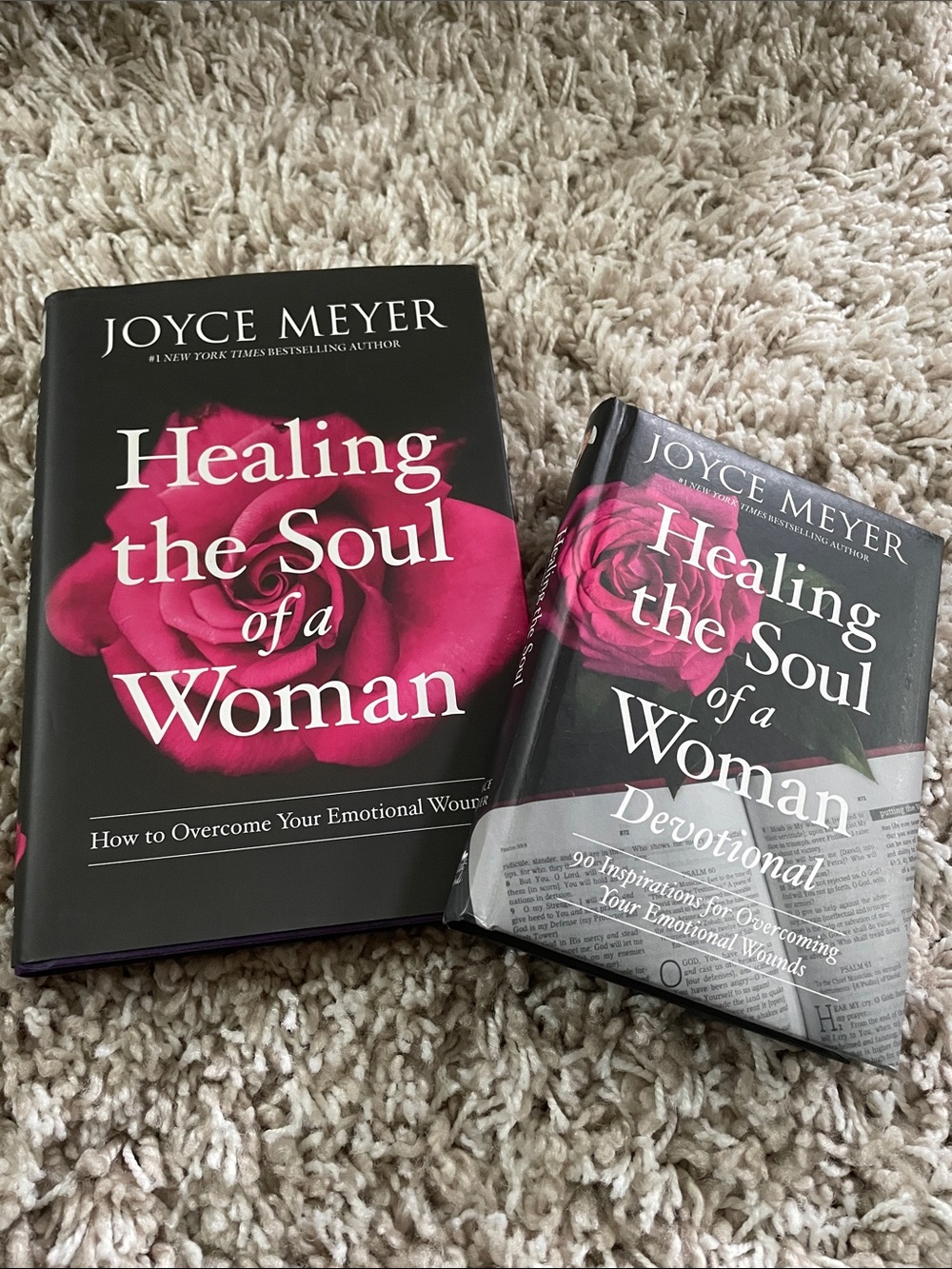 Healing the Soul of a Woman Hardcover Book - Pink Rose Cover